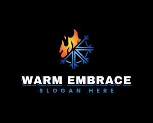 Heating Cooling HVAC logo design