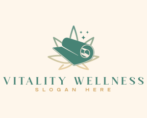 Yoga Mat Wellness logo design