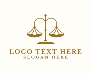 Judicial - Gold Justice Law Firm logo design