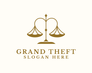 Court House - Gold Justice Law Firm logo design
