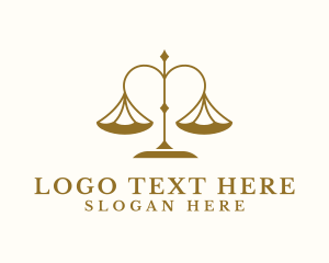 Law Enforcer - Gold Justice Law Firm logo design