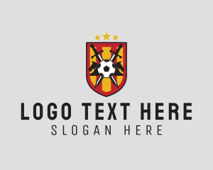 Sword - Soccer Team Shield logo design