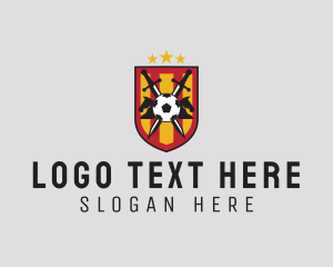 Swords - Soccer Team Shield logo design