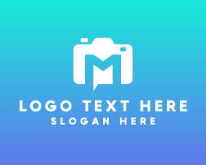 Small Business - Modern Camera Chat logo design