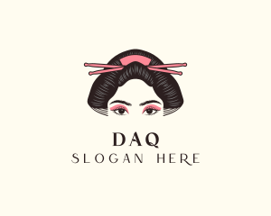Eye - Oriental Geisha Cosmetics logo design