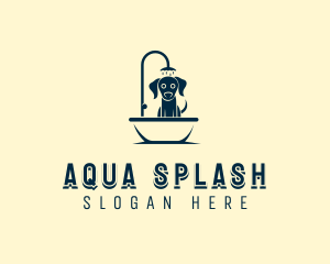 Bathing - Shower Dog Grooming logo design