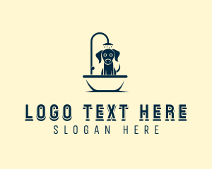 Puppy - Shower Dog Grooming logo design