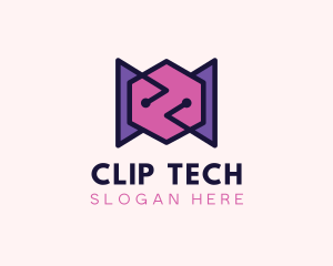 Computer Circuit Tech logo design