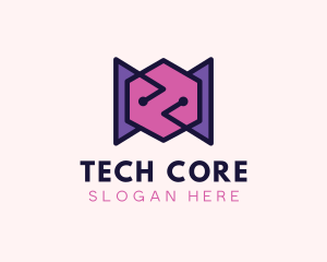 Computer Circuit Tech logo design