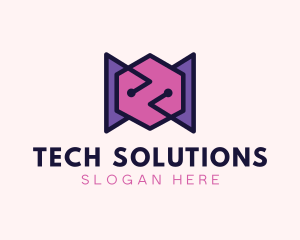 Technological - Computer Circuit Tech logo design