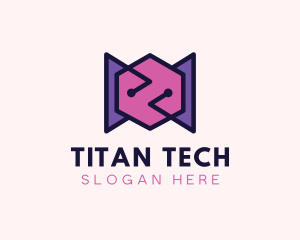 Computer Circuit Tech logo design