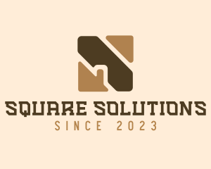 Brick Wood Wall Square logo design