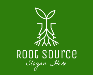 Root - Plant Seedling Root logo design