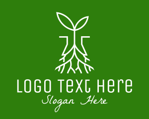 Herb Garden - Plant Seedling Root logo design
