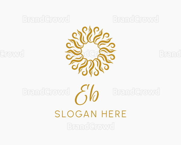 Sunshine Swirl Emblem Logo