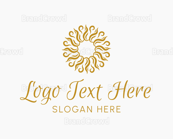 Sunshine Swirl Emblem Logo