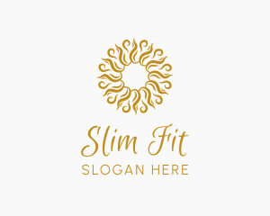 Slim - Sunshine Swirl Emblem logo design