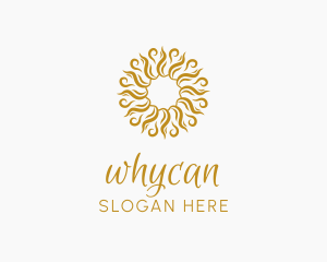 Resort - Sunshine Swirl Emblem logo design