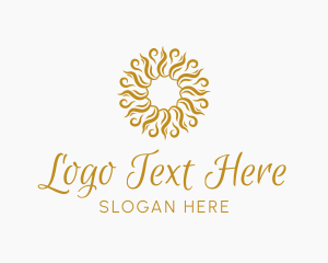 Esthetician - Sunshine Swirl Emblem logo design