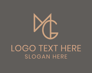 Writer - Geometric Letter M & G logo design