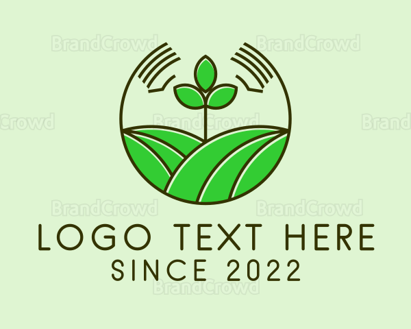 Organic Field Farming Logo