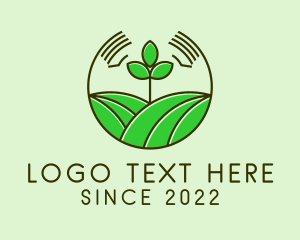 Vegan - Organic Field Farming logo design