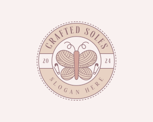 Butterfly Handcrafted Crochet logo design