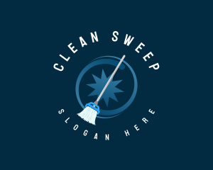 Mop - Janitorial Cleaning Mop logo design