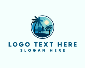 Tropical - Island Travel Beach logo design