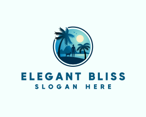 Island Travel Beach  Logo