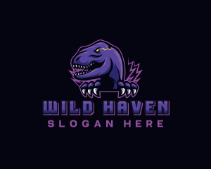 Wild Raptor Dinosaur logo design