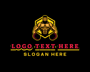 Coach - Muscle Fitness Gym logo design