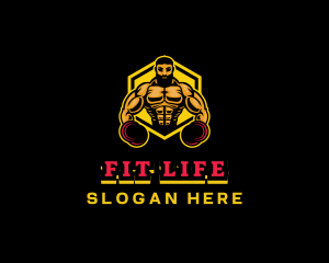 Muscle Fitness Gym logo design