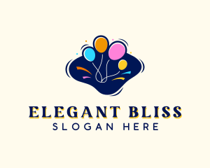 Event - Party Balloon Confetti logo design