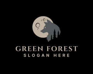 Wild Wolf Forest logo design