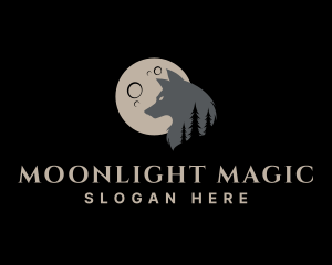 Midnight - Wild Wolf Forest logo design