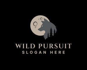 Wild Wolf Forest logo design