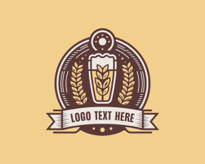 Weizen Glass - Liquor Beer Pub logo design