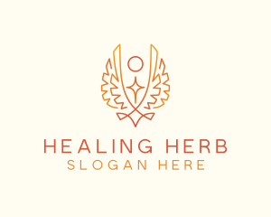 Wings Angel Healing logo design