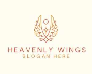 Wings Angel Healing logo design