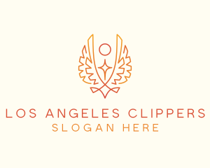 Wings Angel Healing logo design