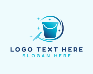 Squilgee - Cleaning Bucket Squilgee logo design