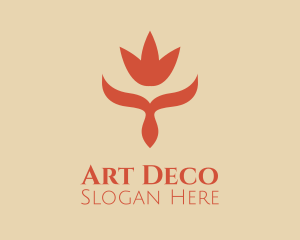 Minimalist Flower Deco logo design