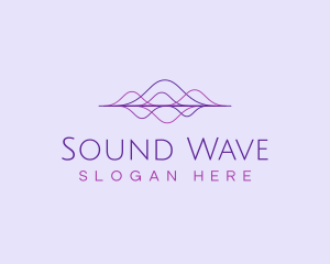 Abstract Line Sound Wave logo design