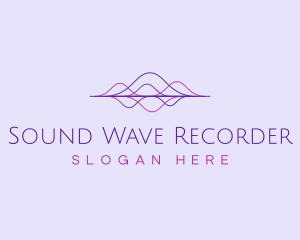 Abstract Line Sound Wave logo design