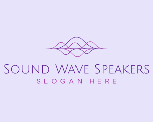 Abstract Line Sound Wave logo design