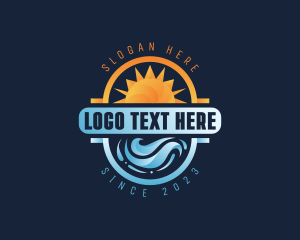 Heat - Water Sun Heat logo design