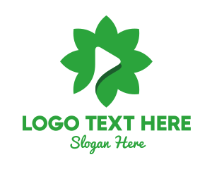 Herb - Flower Media Player logo design