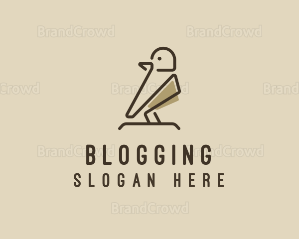 Forest Bird Sparrow Logo