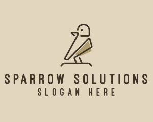 Forest Bird Sparrow logo design